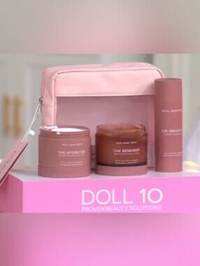 Doll 10 Doll Skin Body Smooth, Firm & Glow Trio with Bag $136 Value